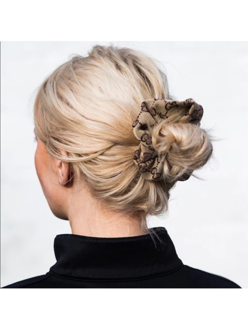 GG Monogram Luxury Hair Scrunchie 🤎 - Picture 5 of 5